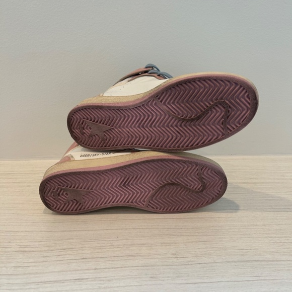 Golden Goose DB Sky-Star High Tops — White & Pink Leather — Excellent Condition - Picture 5 of 7